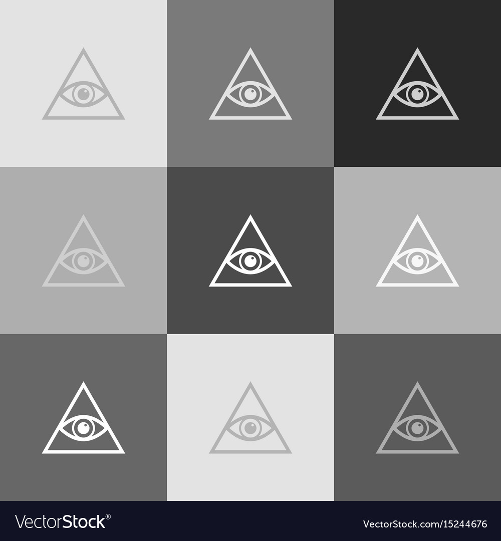All seeing eye pyramid symbol freemason Royalty Free Vector All seeing eye pyramid symbol freemason Royalty Free Vector