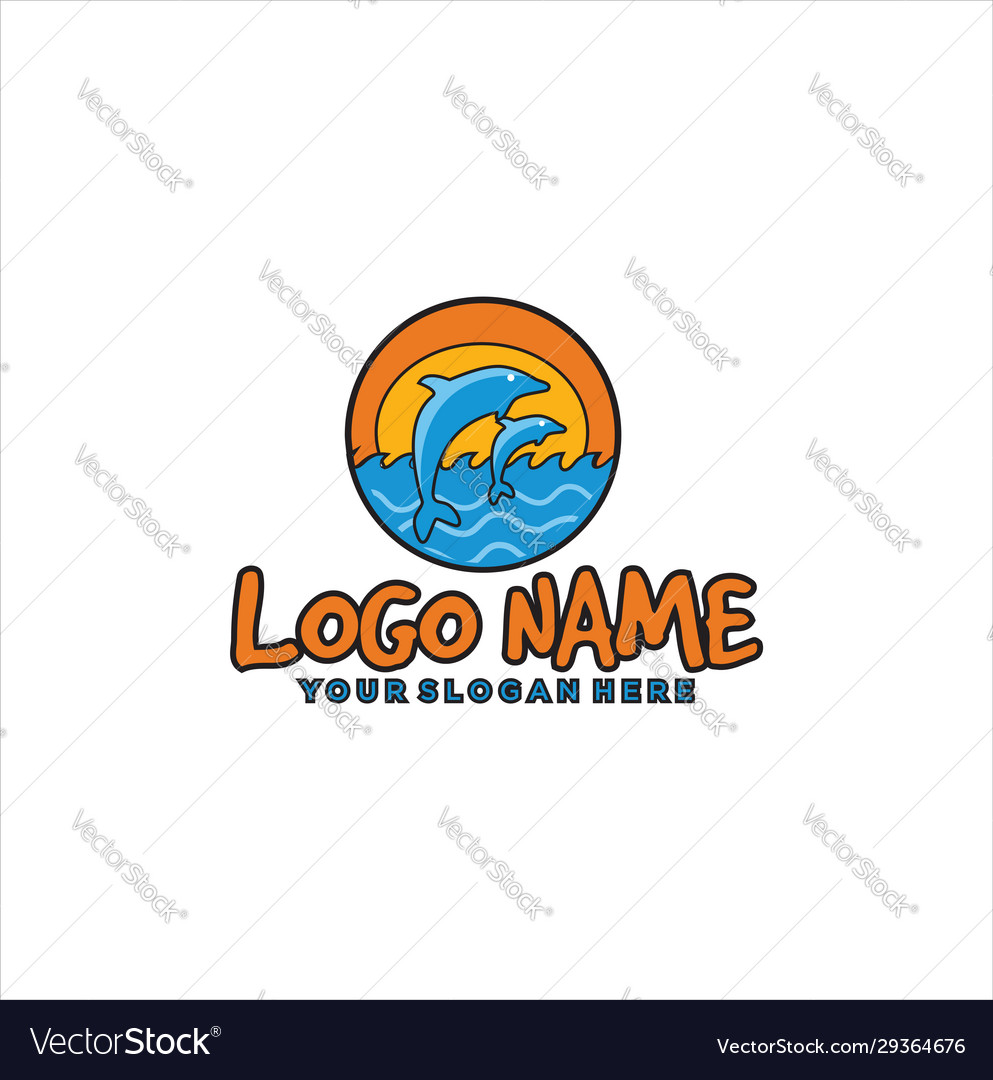 Dolphin logo stock