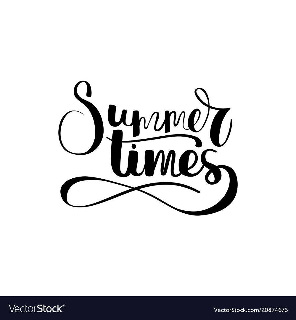 Hand drawn typographic design summer times