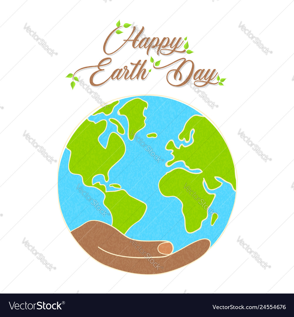 Happy earth day concept for nature care Royalty Free Vector