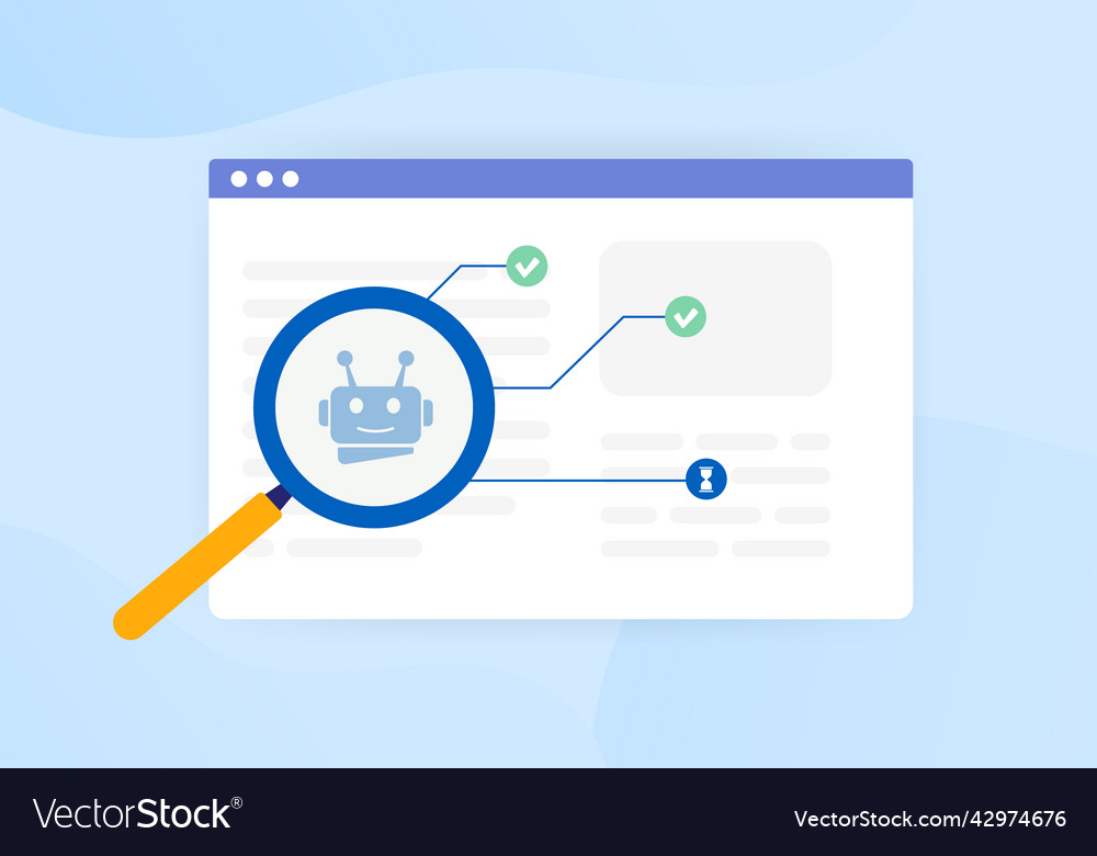 Indexed or nonindexed pages concept search Vector Image