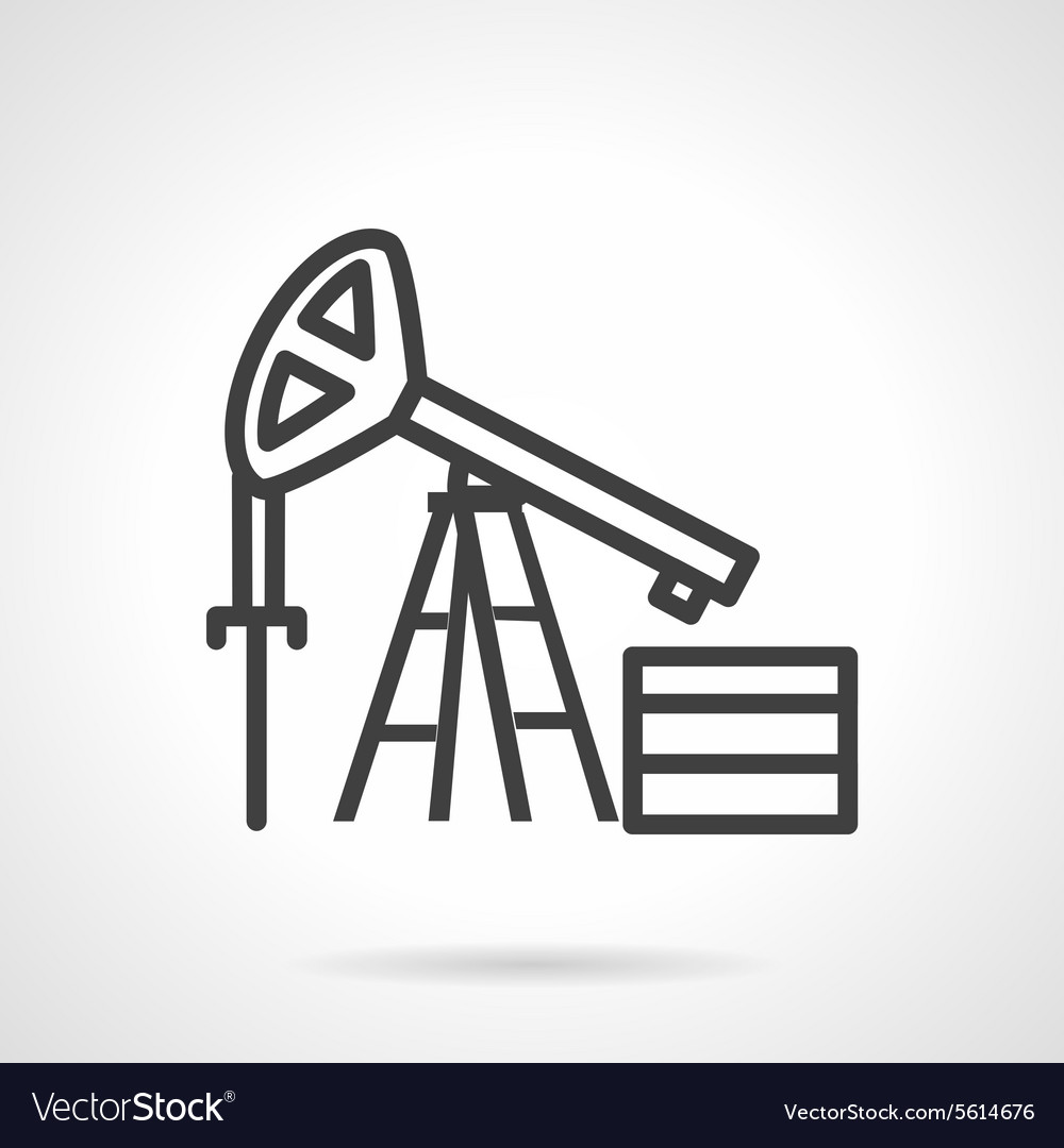 Oil derrick simple line icon