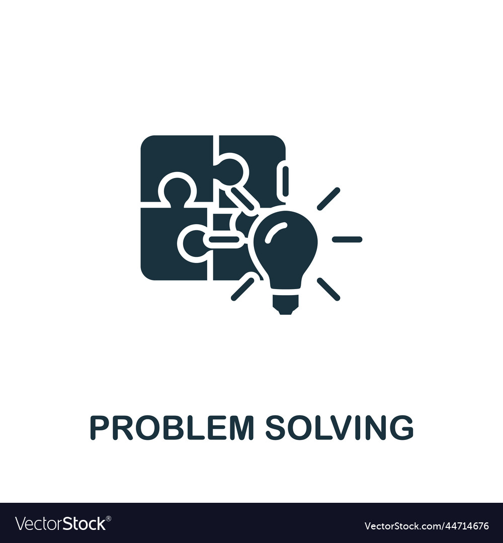 Problem solving icon monochrome simple life