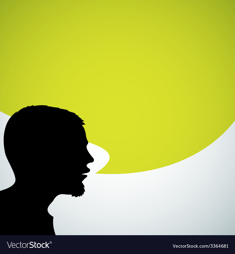 Abstract speaker silhouette Royalty Free Vector Image