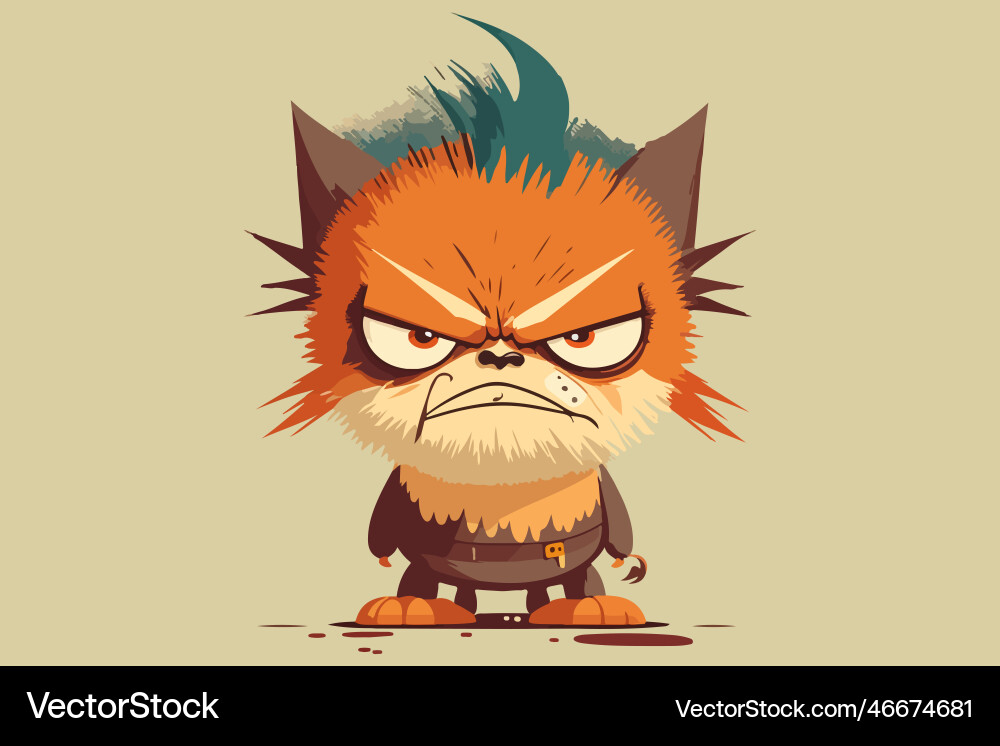 Angry cat Royalty Free Vector Image - VectorStock