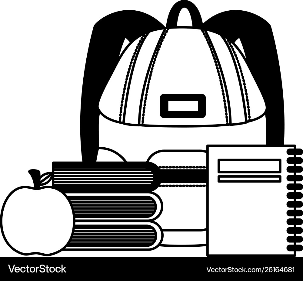 Back to school flat design Royalty Free Vector Image