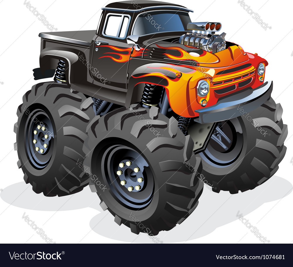 Cartoon Monster Truck, Vectors