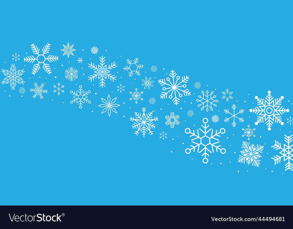 Decorative snowflake wave winter frozen snowy Vector Image