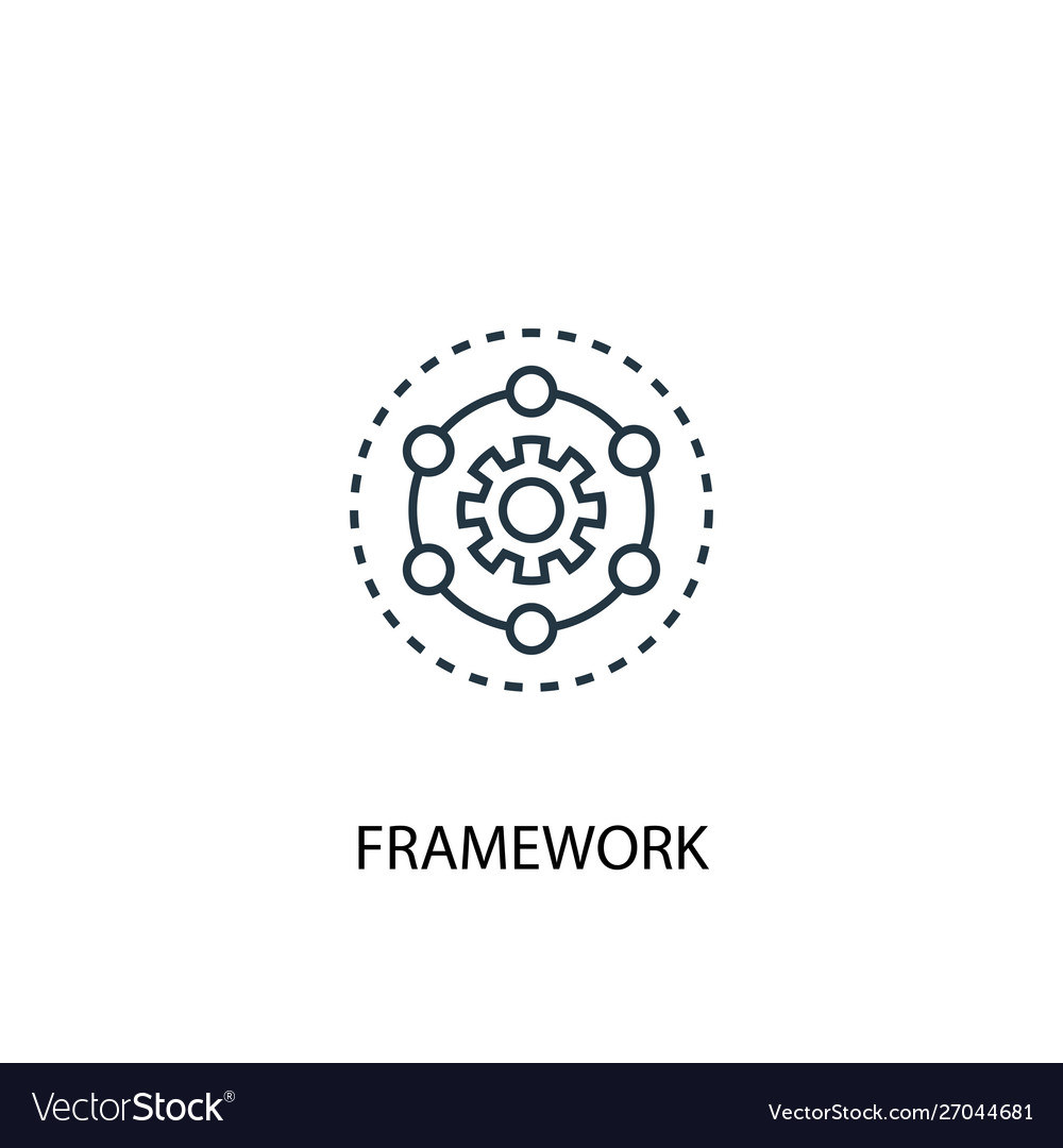 Framework concept line icon simple element Vector Image
