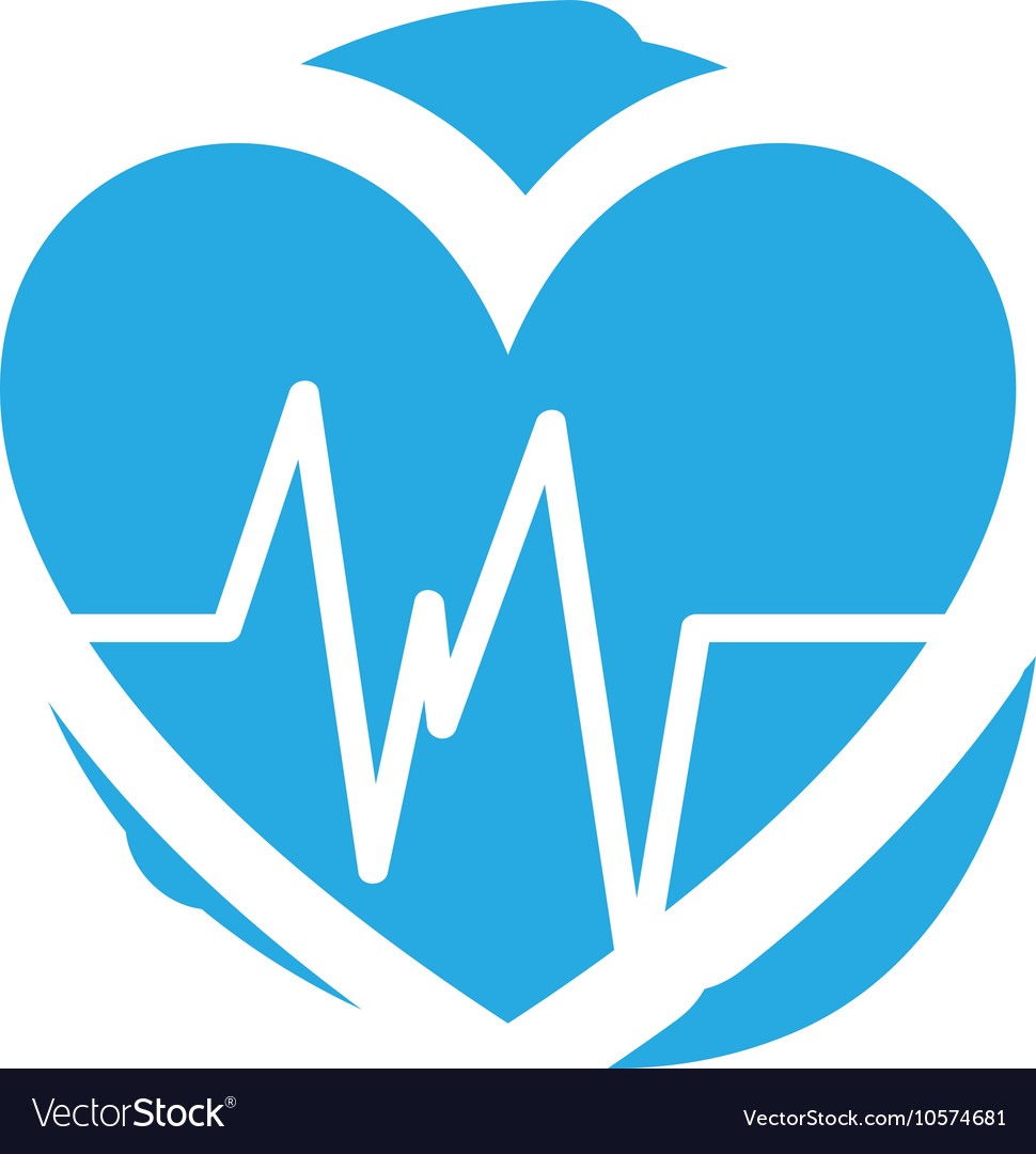 Heart cardio pulse isolated icon Royalty Free Vector Image