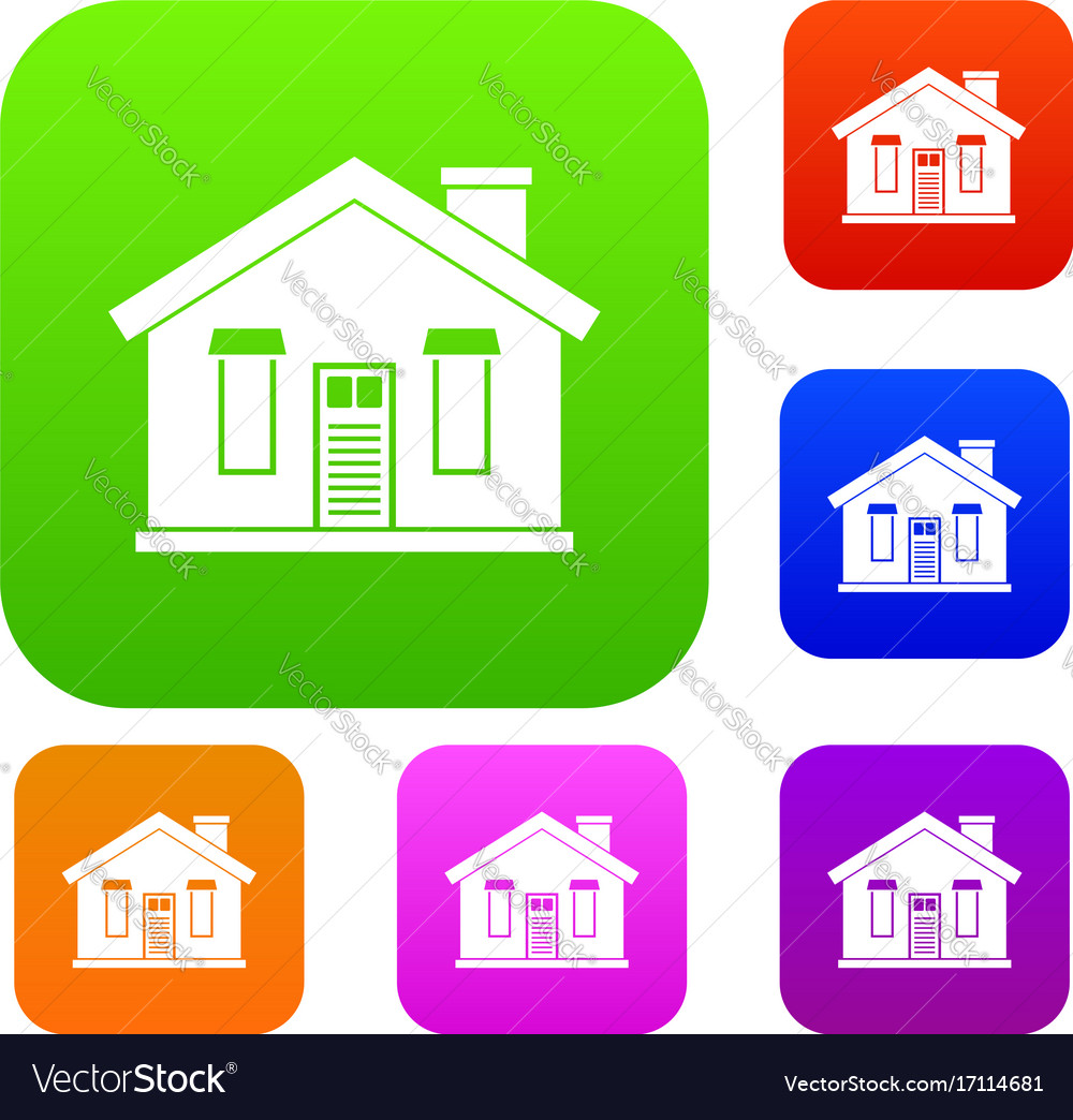 House set collection Royalty Free Vector Image