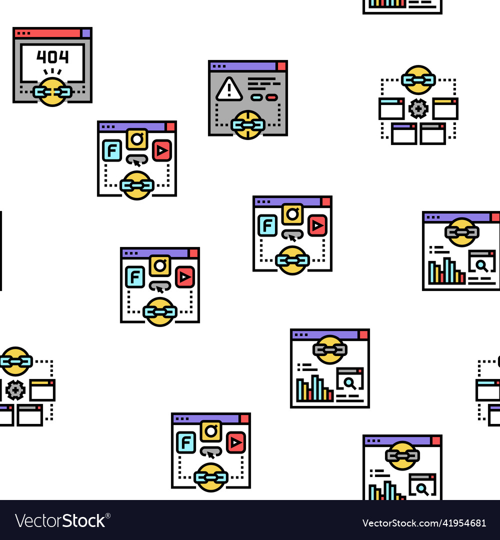 Link building and optimization seamless vector image Link building and optimization seamless