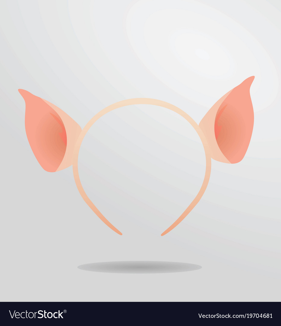 Pig ears Royalty Free Vector Image VectorStock