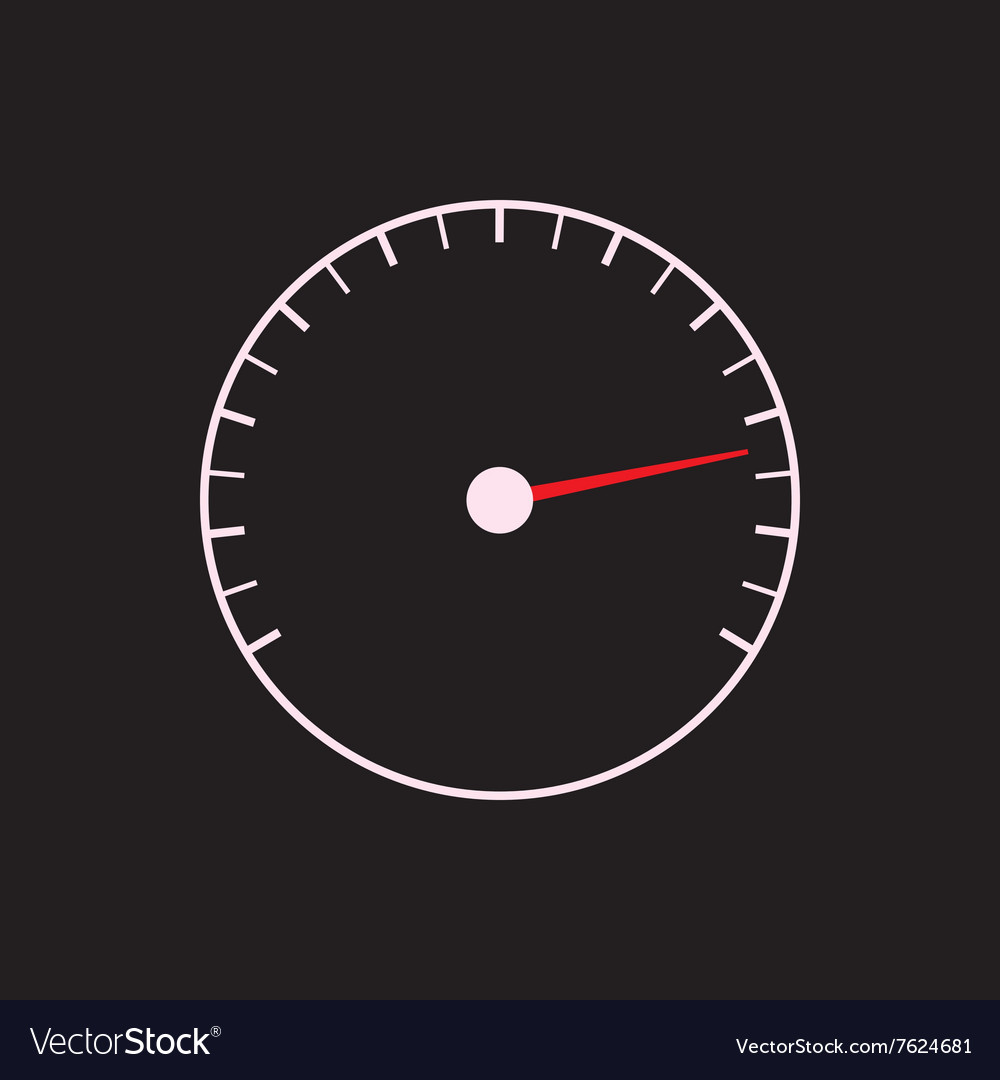 Speedometer or tachometer symbol with arrow on a Vector Image