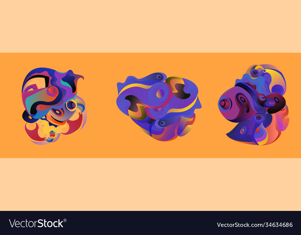 Abstract liquid shape fluid design isolated