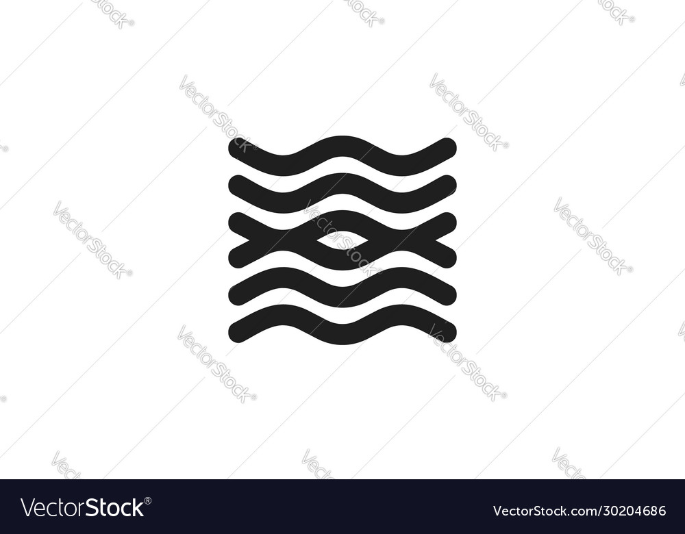 Black wave logo design concept Royalty Free Vector Image