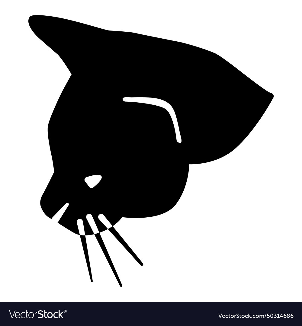 Cat Flat Icon Isolated On White Background Vector Image Cat Flat Icon Isolated On White Background Vector Image