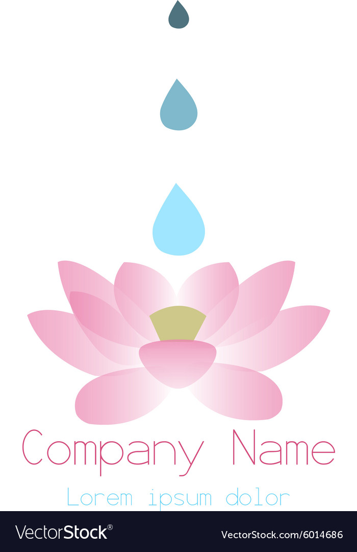 Colored background with text and spa icons