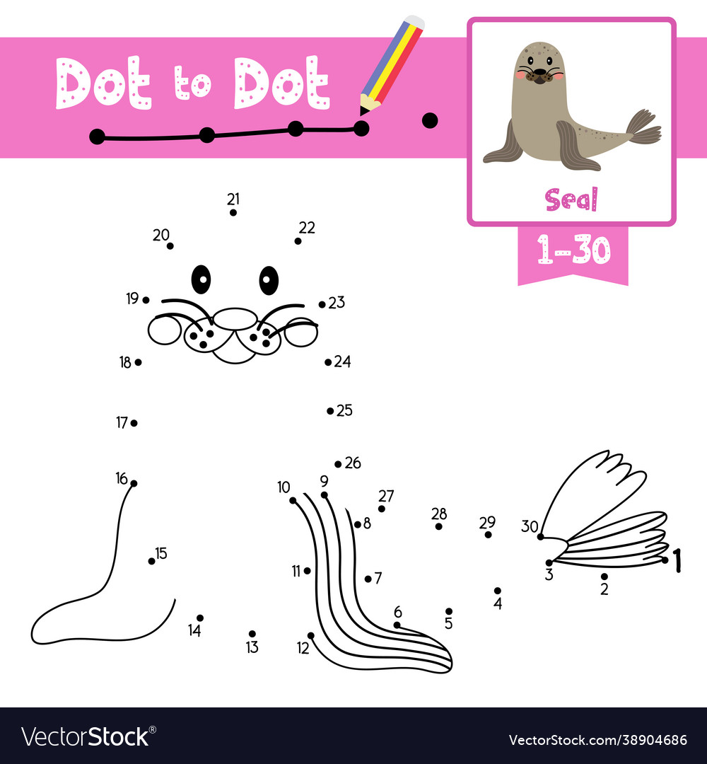 Dot to educational game and coloring book Vector Image