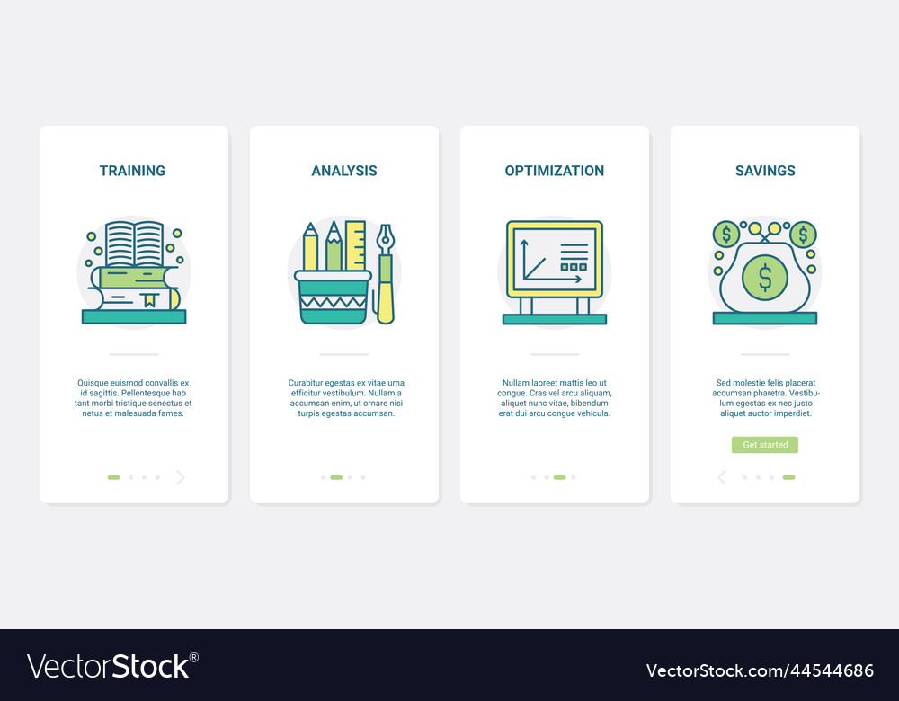 Finance knowledge to increase money savings ux ui Vector Image