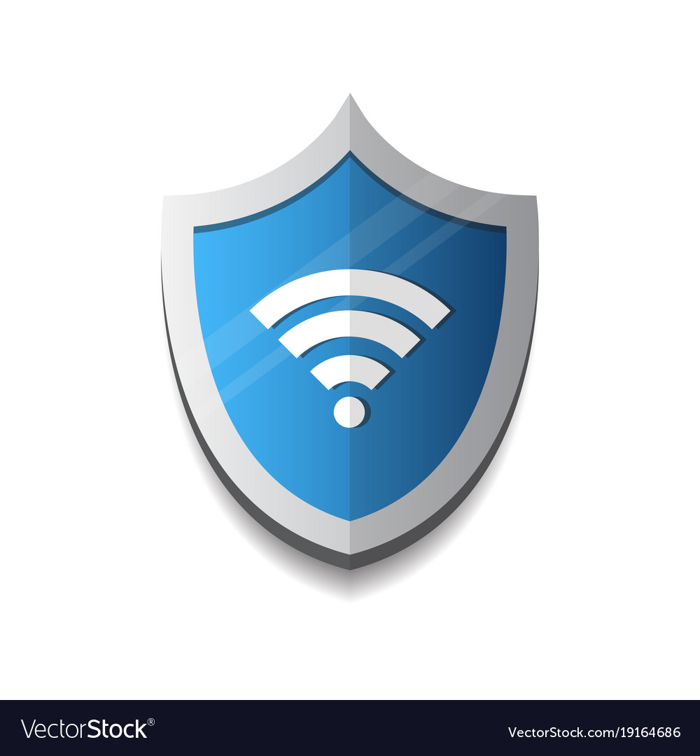 Hotspot shield ogo protected wifi connection icon Vector Image