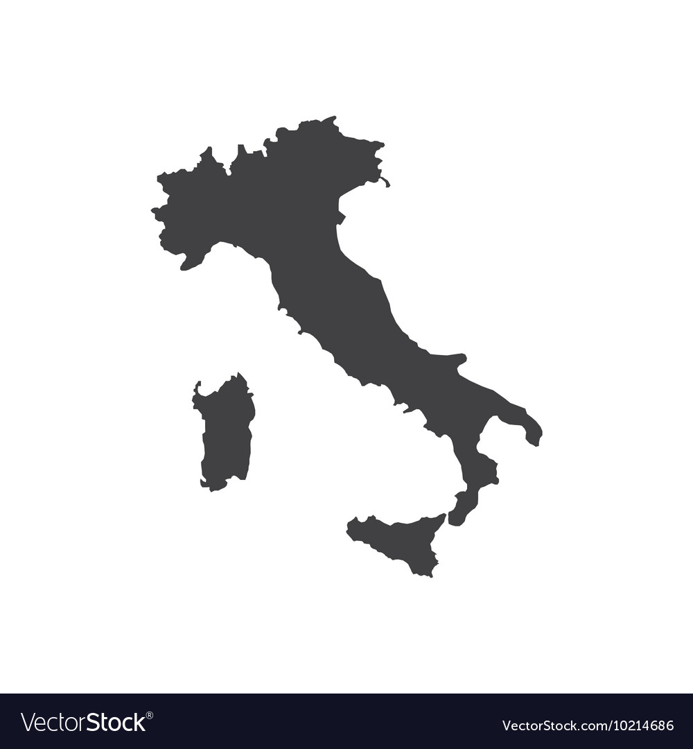 Italy map silhouette