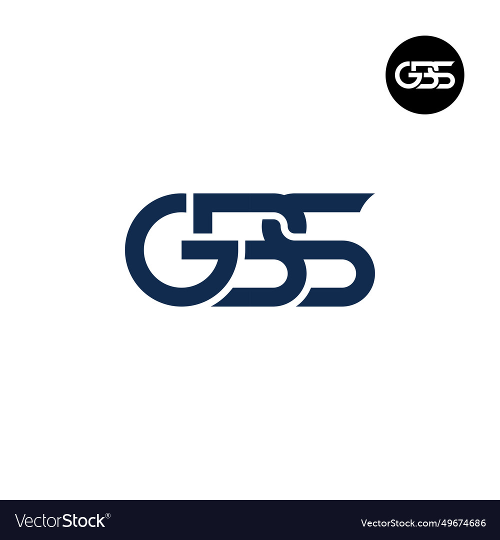 Letter gbs monogram logo design Royalty Free Vector Image