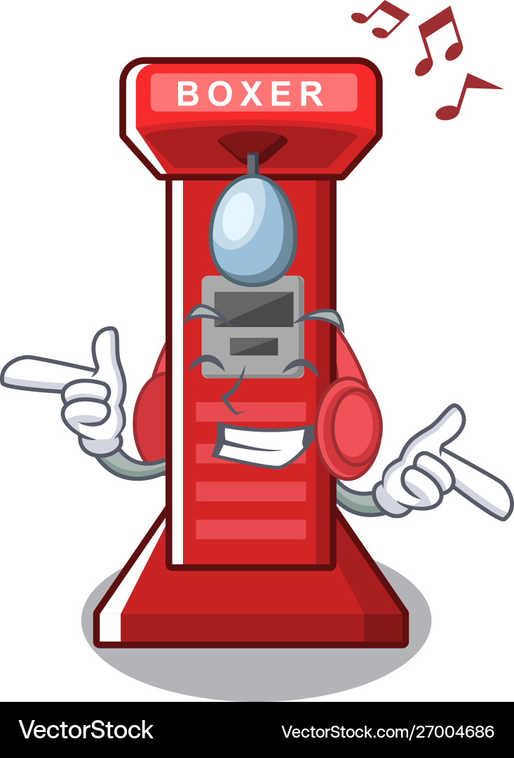 Listening music boxing game machine Royalty Free Vector