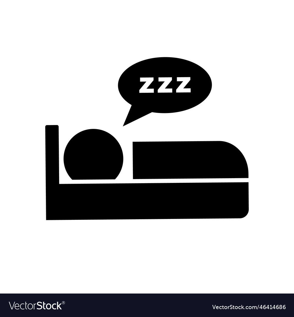 People sleeping in bed and zzz speech bubble Vector Image