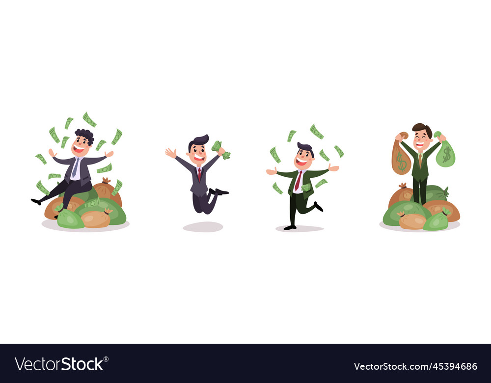 Rich Wealthy Happy Man Millionaire Character Vector Image rich-wealthy-happy-man-millionaire-character-vector-image