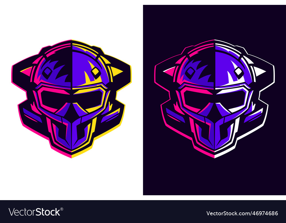 Skull in pilot astronaut or alien helmet esports