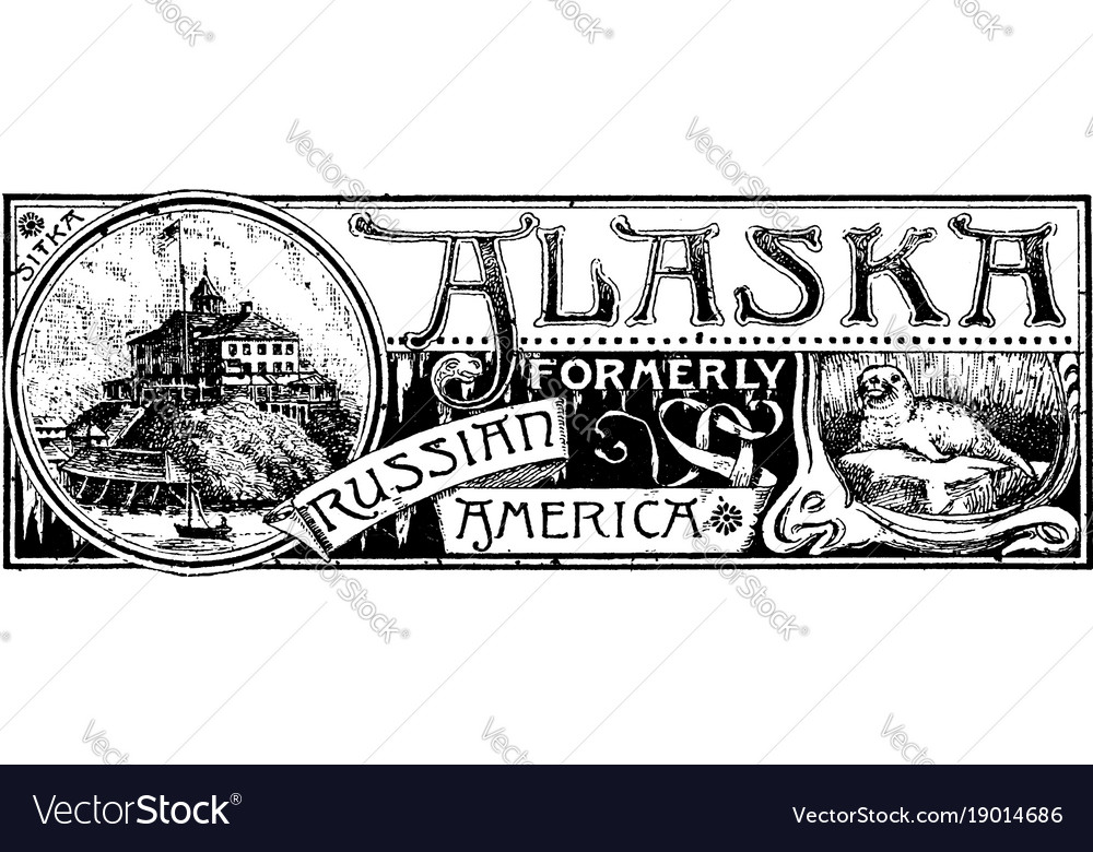 State banner of alaska vintage