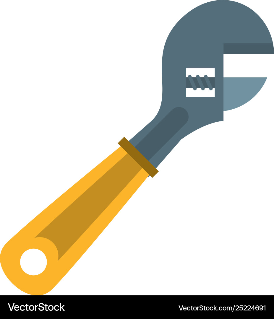 Adjustable wrench construction tool Royalty Free Vector