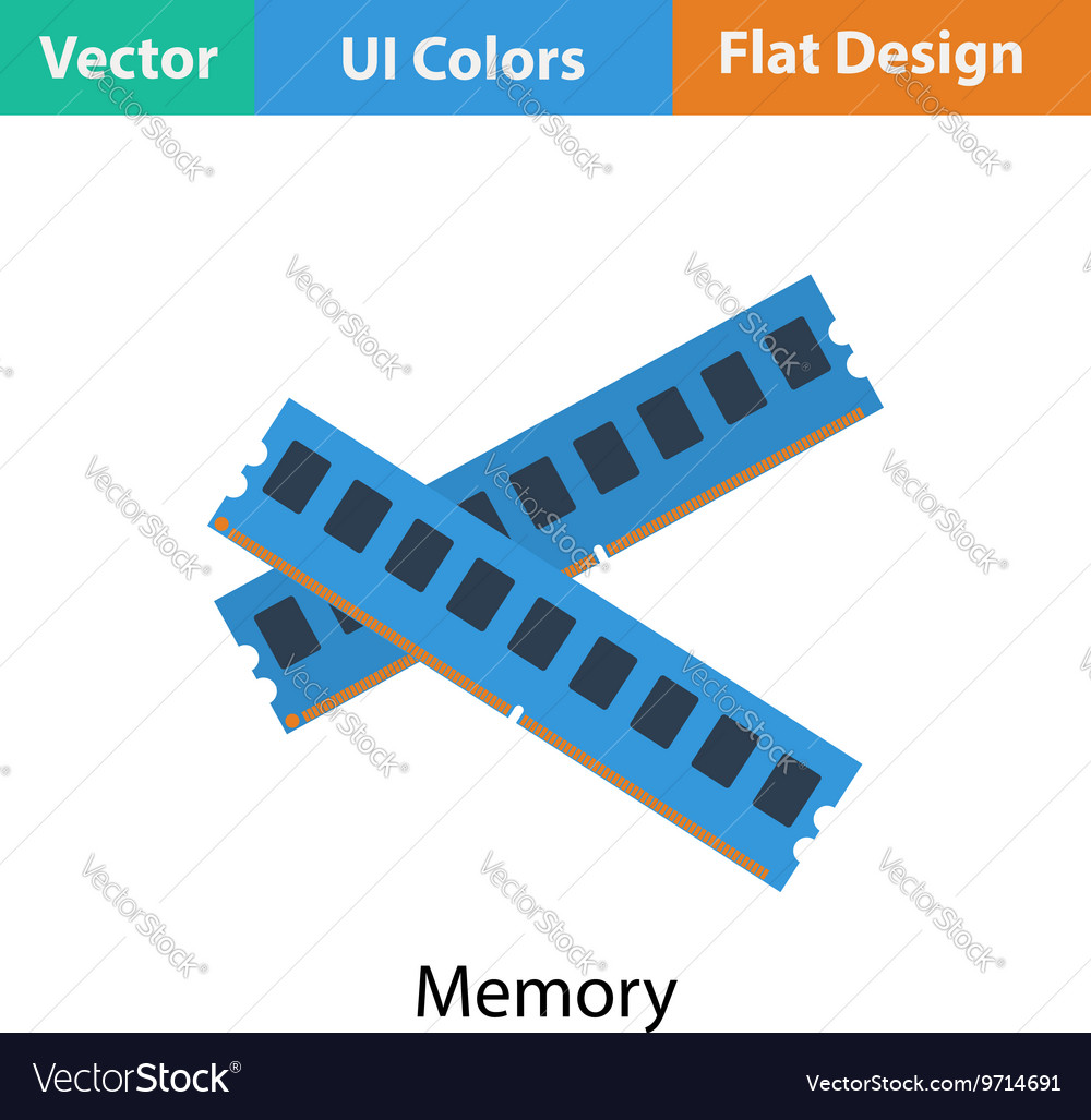 Computer memory icon Royalty Free Vector Image