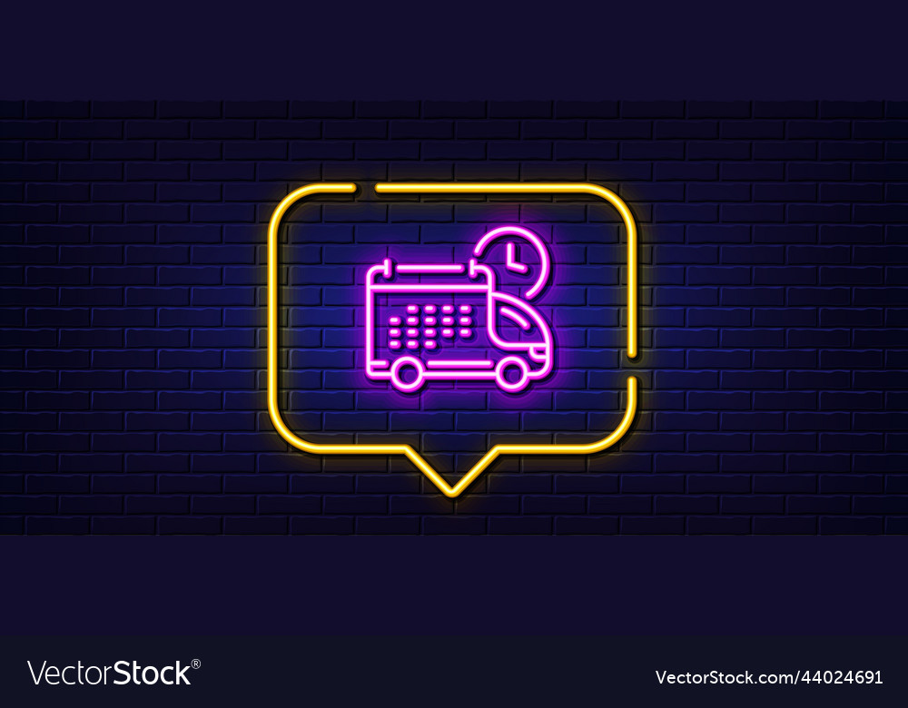 Delivery schedule line icon logistics calendar Vector Image
