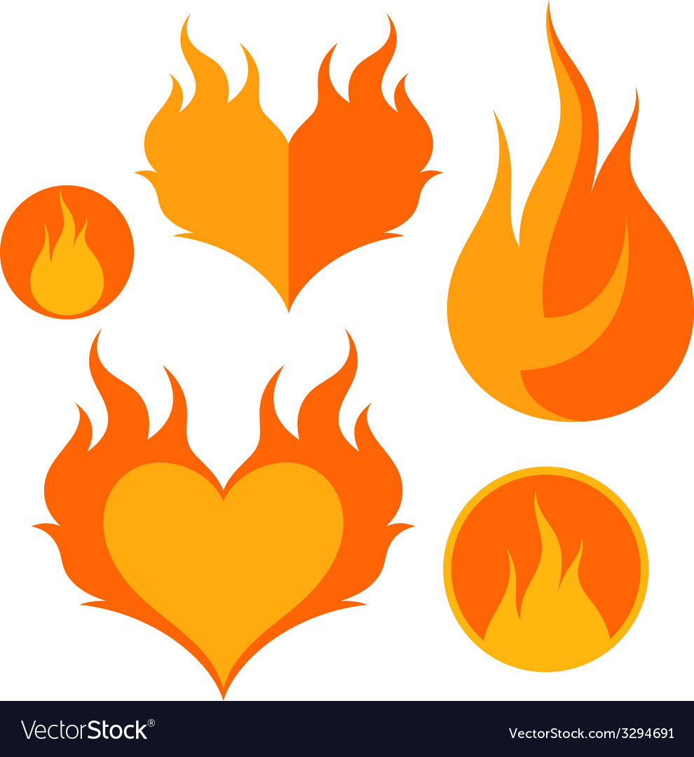 Fire icon set