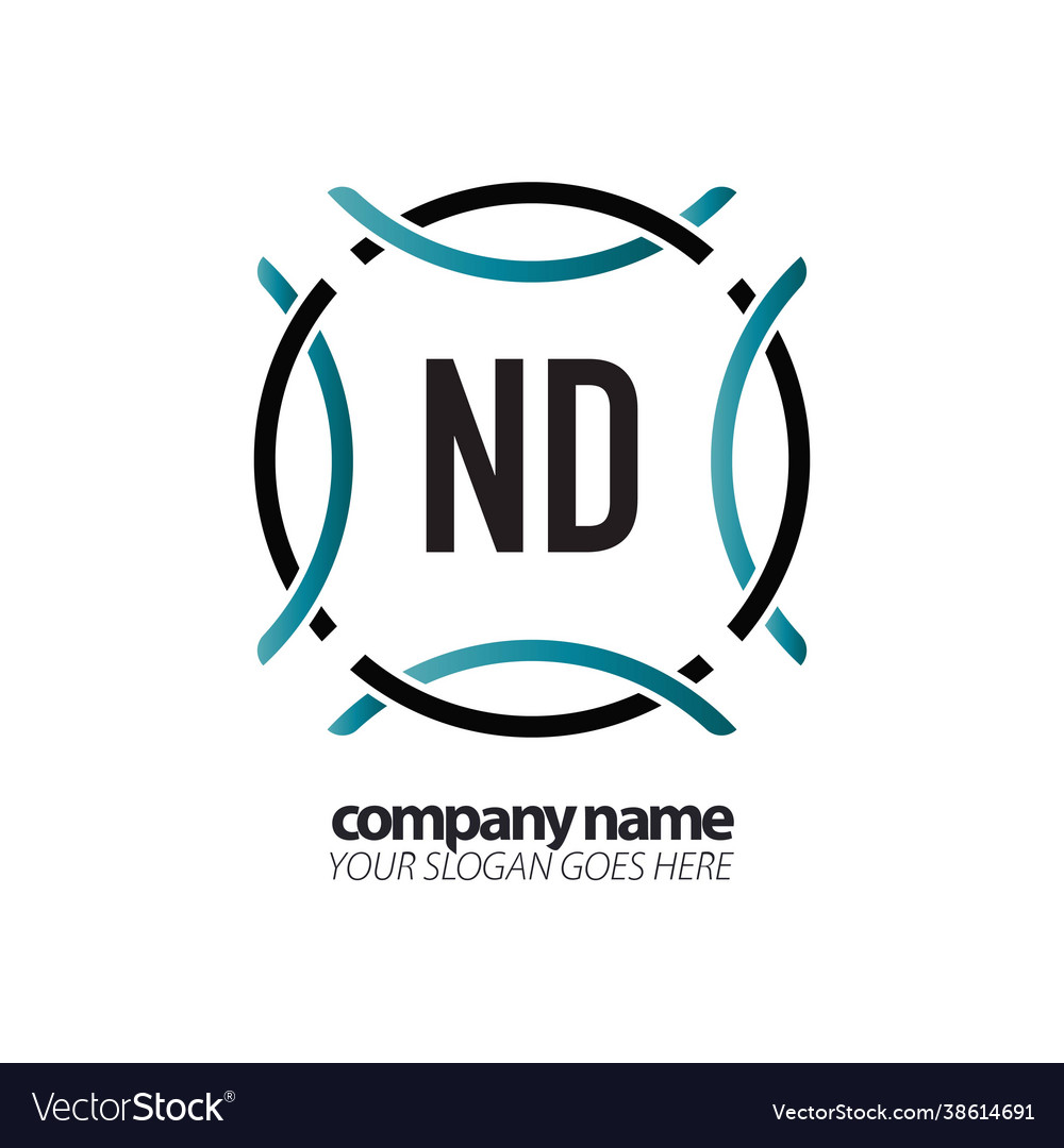 Initial letter nd circle sport logo design