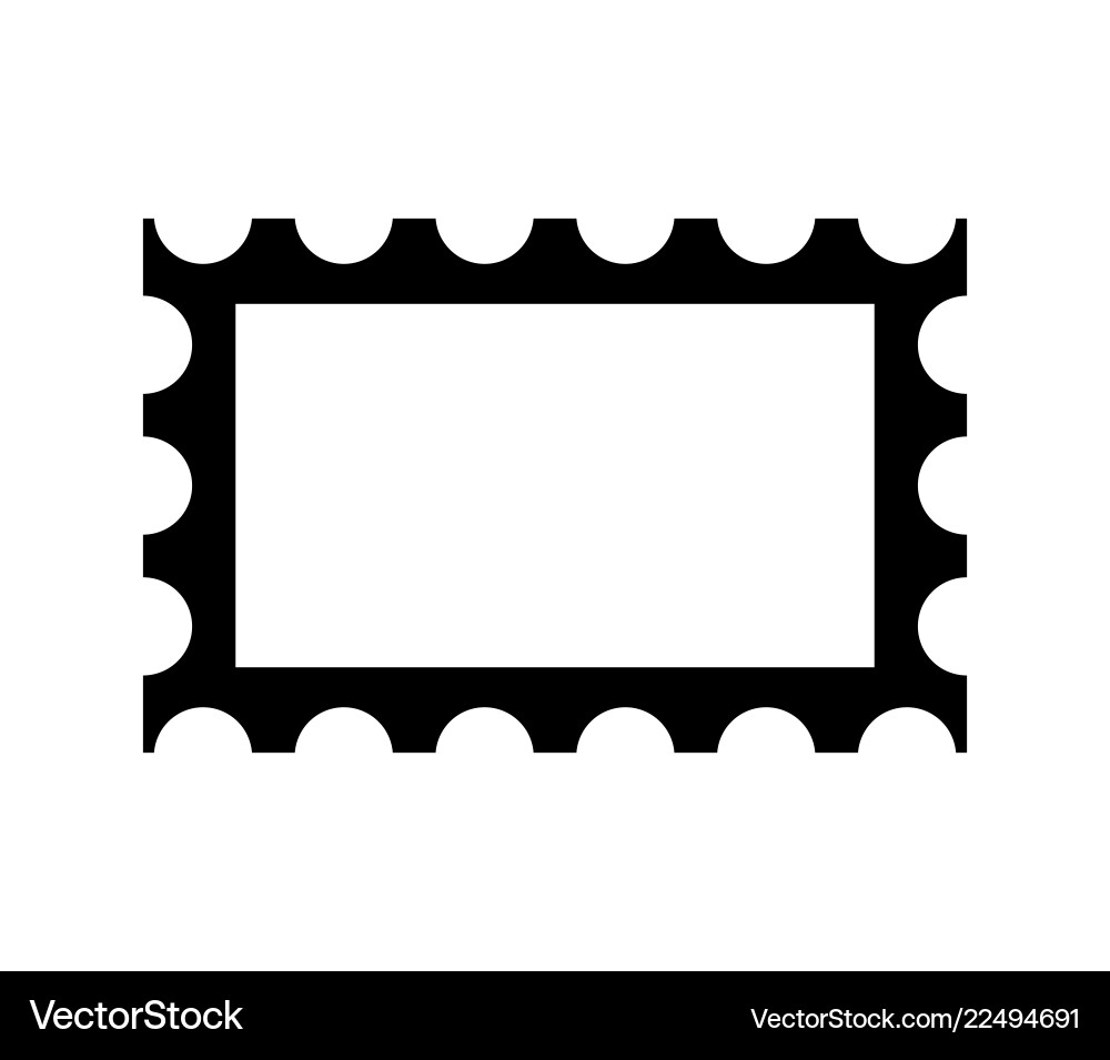 Post stamp frame icon Royalty Free Vector Image