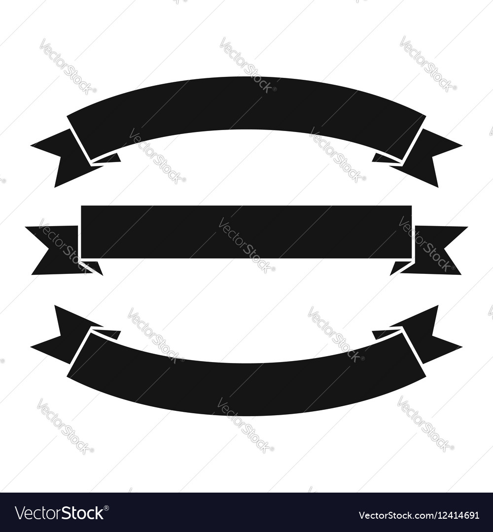 ribbons vector black and white