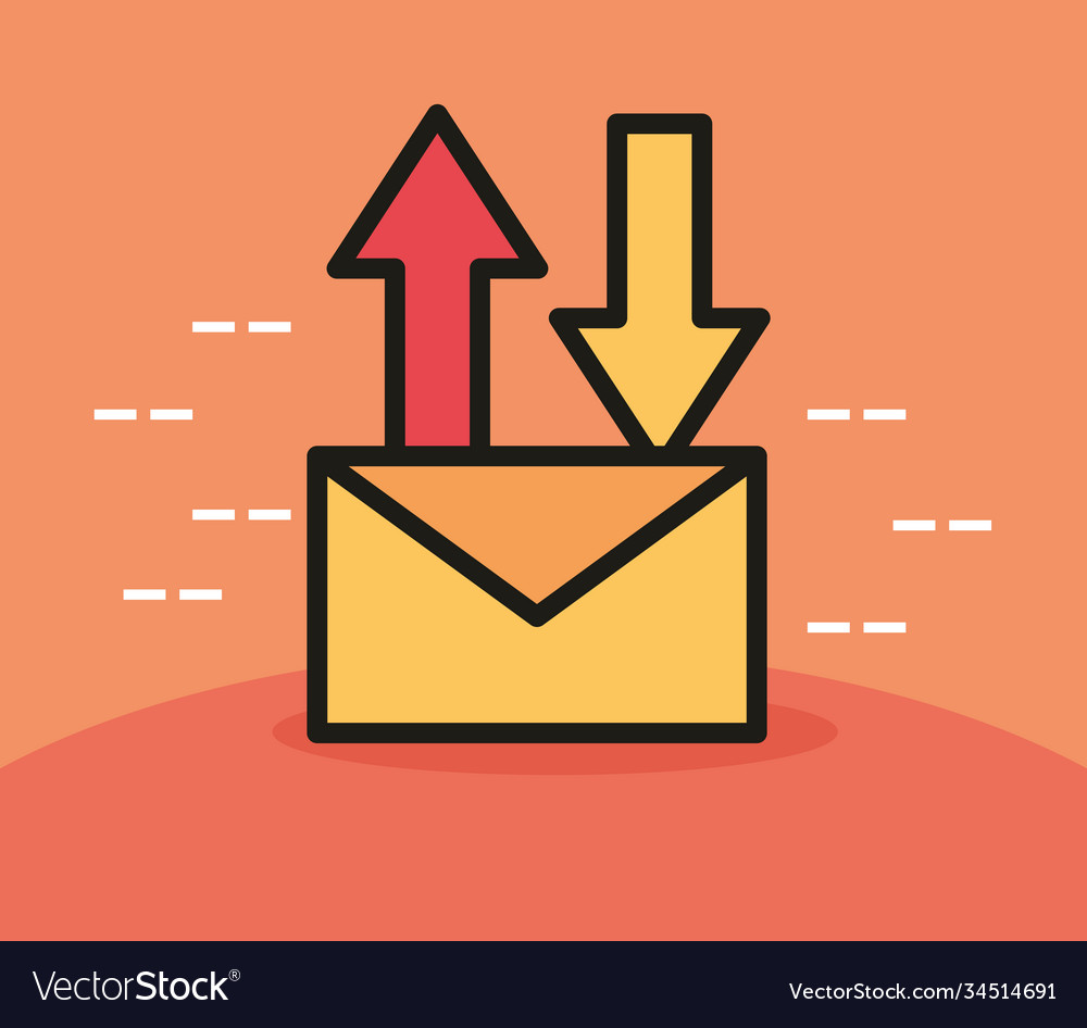 User interface email upload and download data Vector Image
