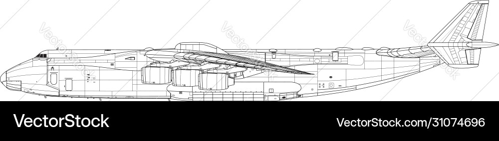 Antonov An 225 Mriya Cossack Royalty Free Vector Image