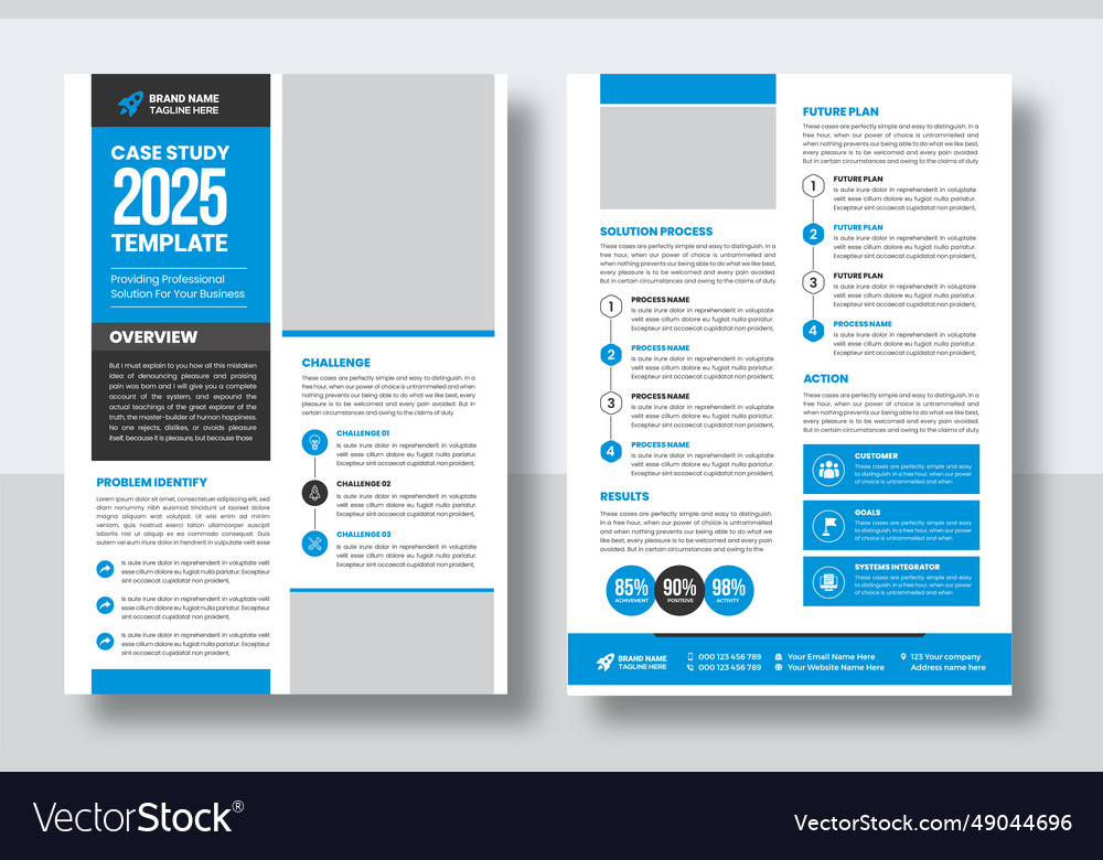 Business case study flyer template image