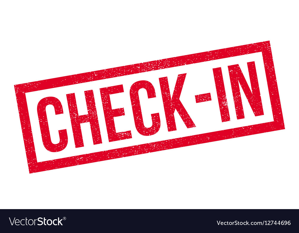 Check-In rubber stamp Royalty Free Vector Image