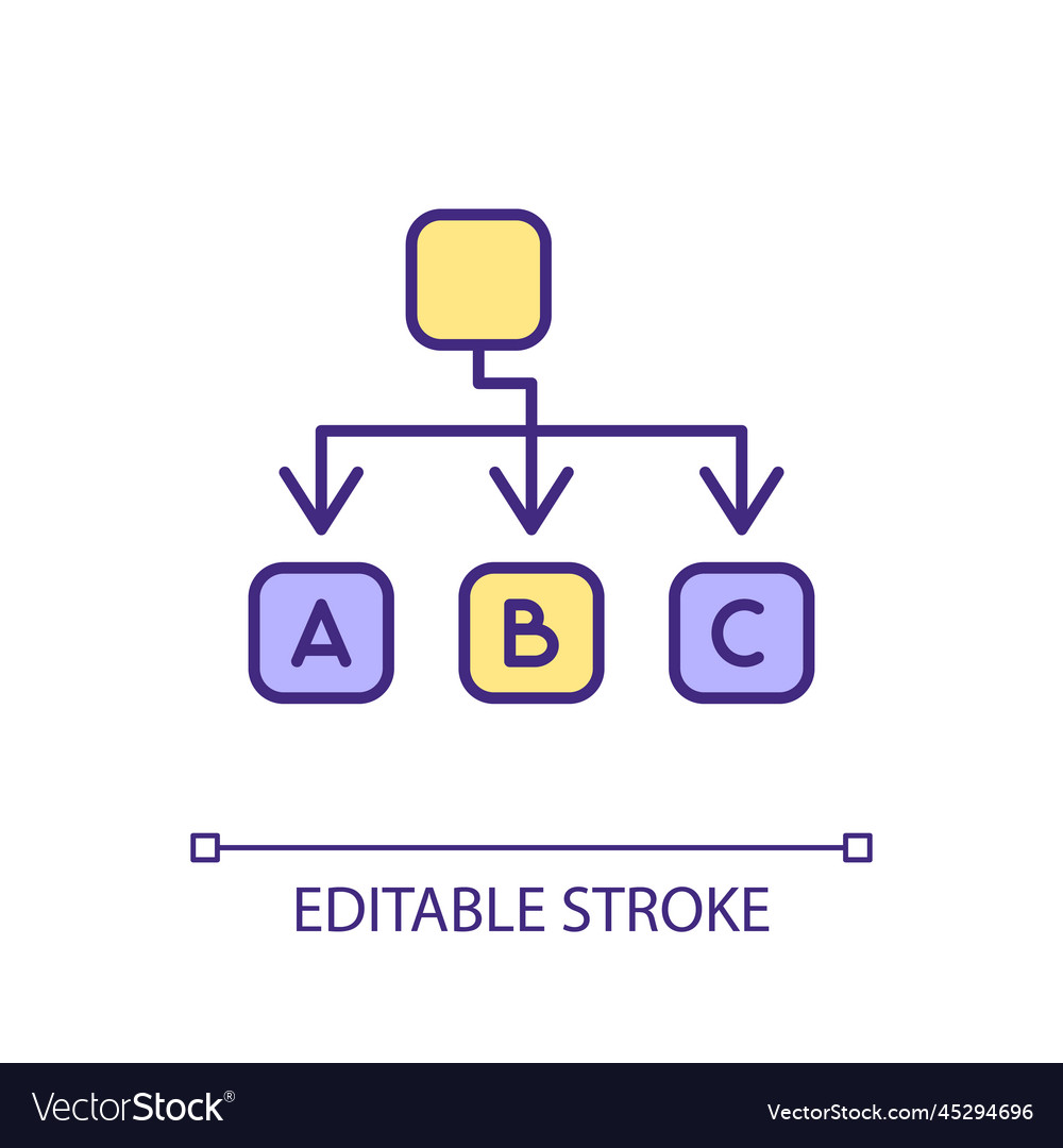 Hierarchical structure rgb color icon vector image Hierarchical structure rgb color icon
