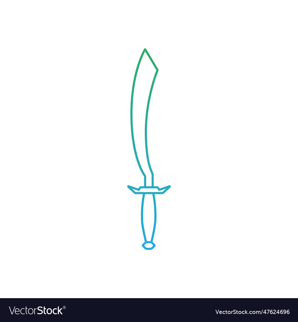 Isolated sword weapon medieval icon Royalty Free Vector