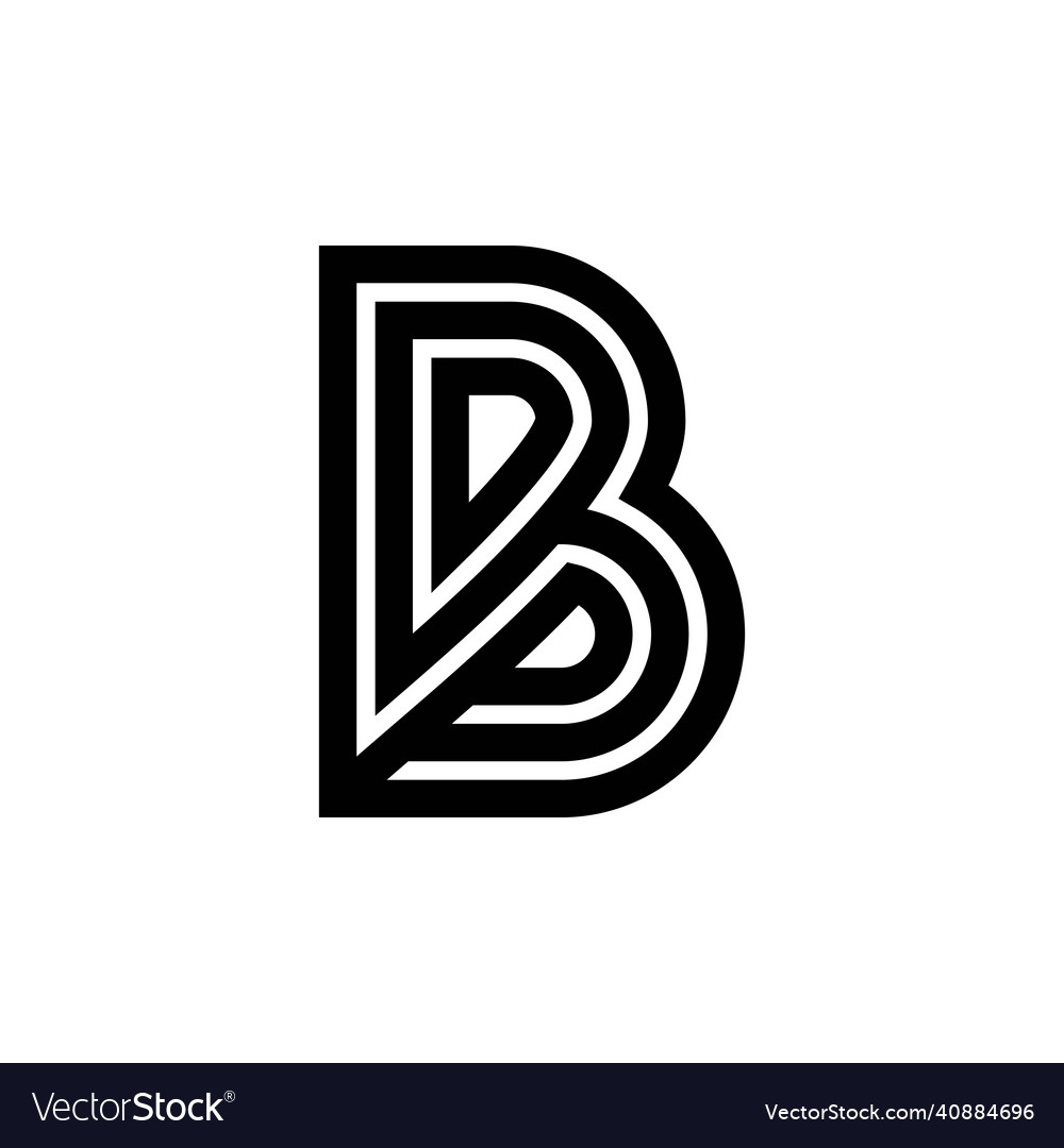 Printletter b initial logo