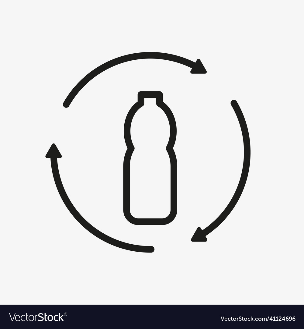 Recycle plastic bottle icon ecology symbol Vector Image