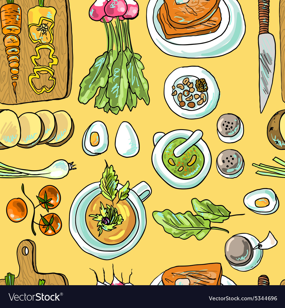 Seamless pattern vegetarian