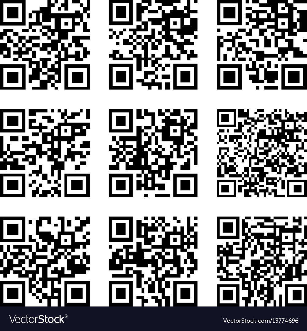 Set of abstract qr codes