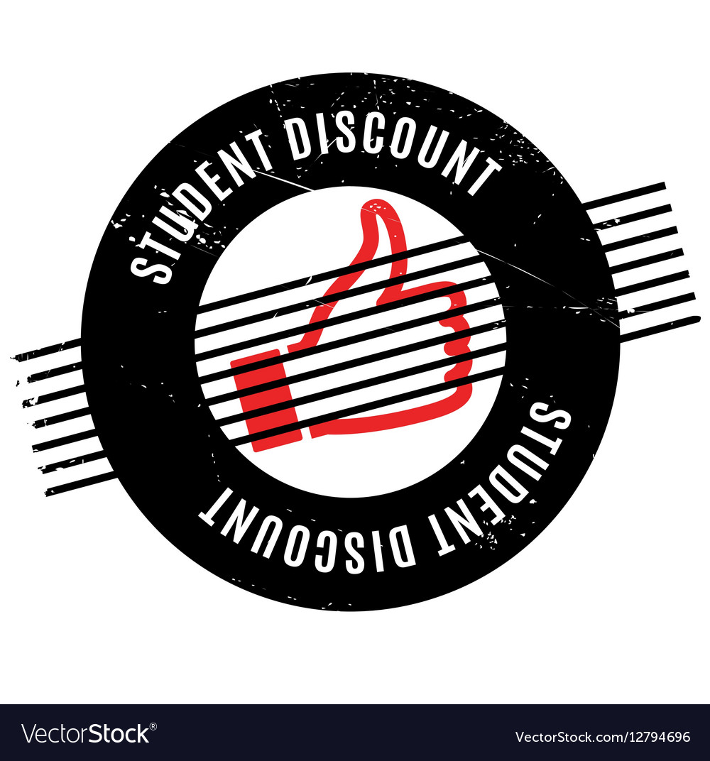 Student discount rubber stamp